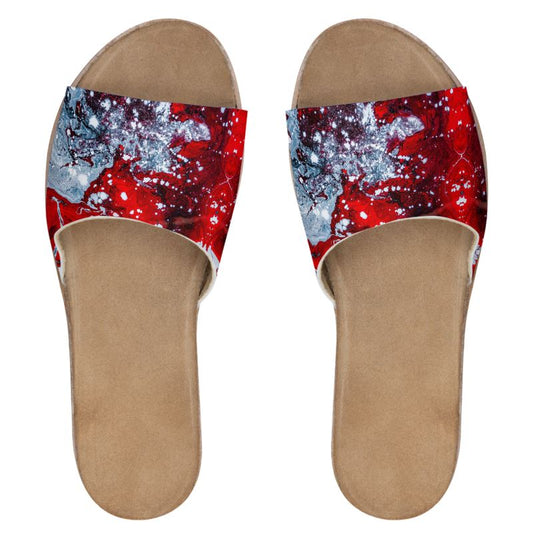 Women's Designer Leather Sliders