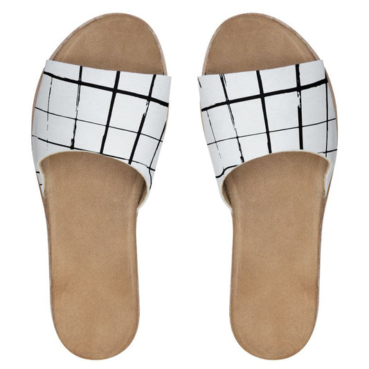 Women's Designer Leather Sliders